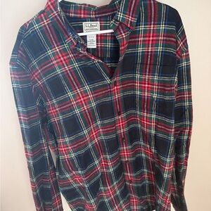 L.L. Bean Tartan Flannel Shirt - Red, Green, Blue